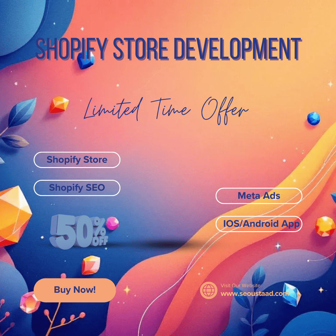 🚀 Pakistan - International Shopify Store Setup Service - 25000 PKR (OneTime Payment) - SeoUstaad