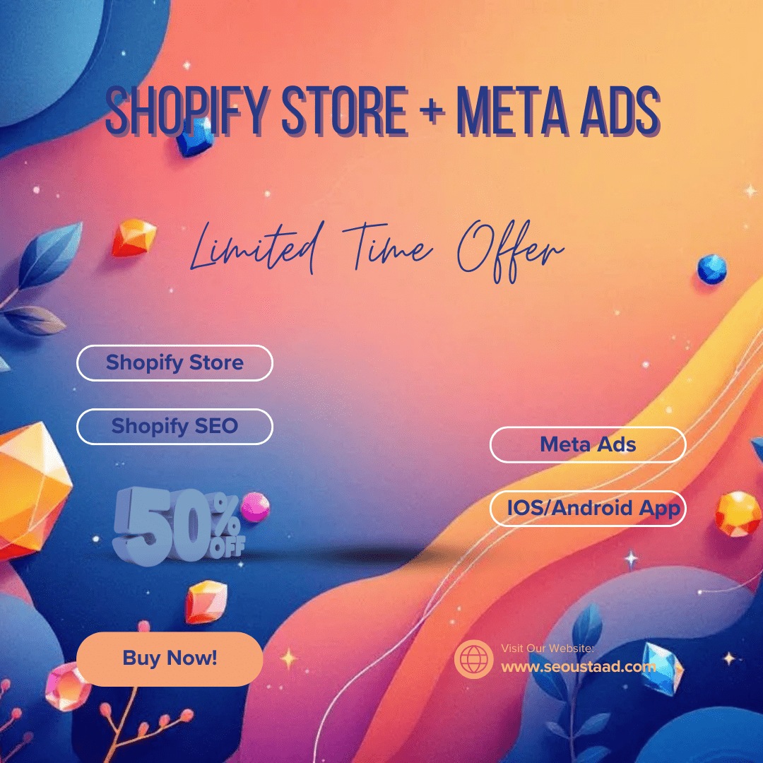 🚀 Pakistan/International Shopify Store + Meta Ads Bundle - Launch & Scale - SeoUstaad