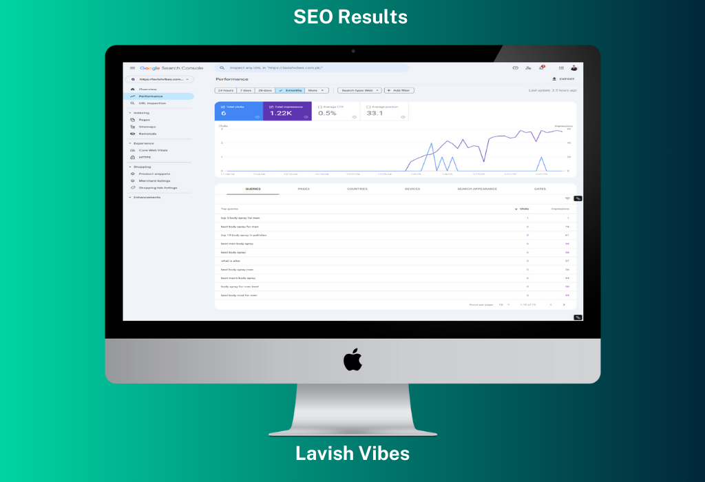 Lavish Vibes - Google Search Engine Results